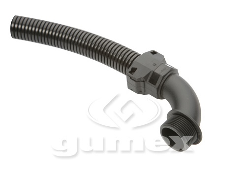 NORDUC A90°-K65-A 185 M, für Rohrschützer 13mm, Außengewinde M20x1,5, IP65, PA6, schwarz, 